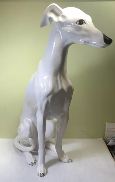 Whippet / Greyhound Dog Figurine, 20” Tall!!, 1970’S/80’S, Beautiful! Htf! Rare! 2