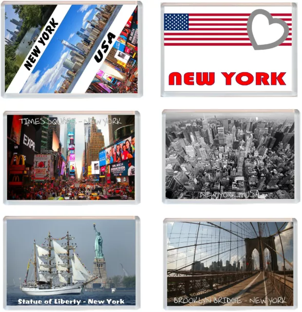 Various New York - USA - 96 x 67mm Jumbo Fridge Magnet - Present Gift Souvenir