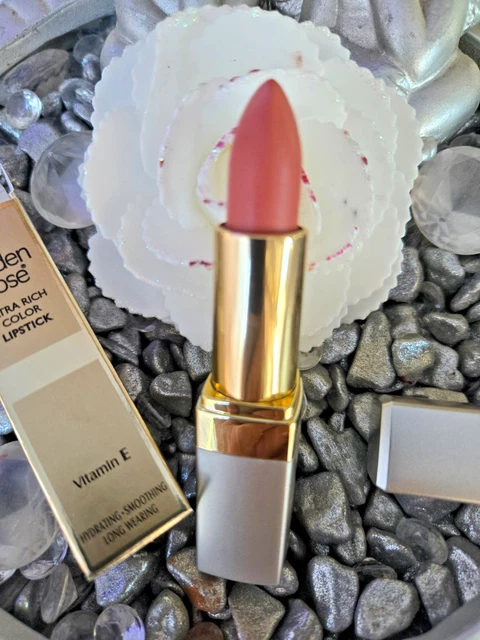 Rouge à Lèvres Golden Rose Ultra Riche Vitamine E - Teinte 40 Beige Orangé - 4,5g - Sans Parabens - Neuf