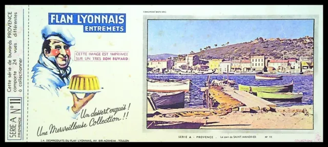 Buvard Publicitaire, FLAN LYONNAIS  - Entremets - Série A , Port de St-Mandrier