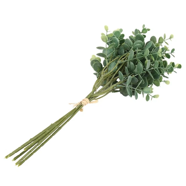 Venssu - 48 Steli Di Eucalipto Artificiale - Foglie Verdi Sempre Perfette - Composizioni E Decorazioni Fai Da Te