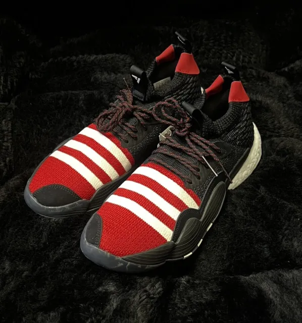 ADIDAS TRAE YOUNG 2 Black/Red/White Sneakers/Basketball Shoes Size 10 ...