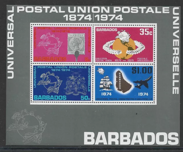 c360 BARBADOS/ UPU 1974 MiNr Block 5 **