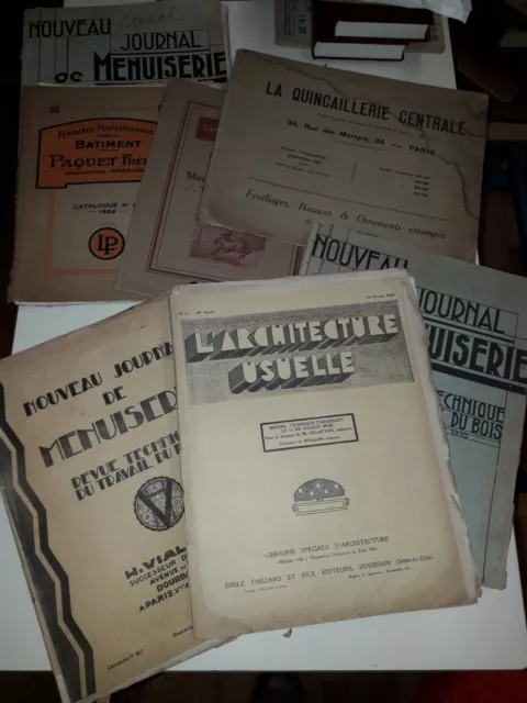 Beau Lot Journaux De Menuiserie , Catalogues Quincaillerie Années 1930