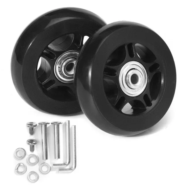 Luggage Suitcase Replacement Wheels, Rubber Swivel Caster Wheels Bearings