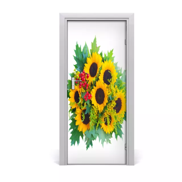 Pegatinas Para Puertas 85x205 cm Calcomanía de calcomanía de pared girasoles