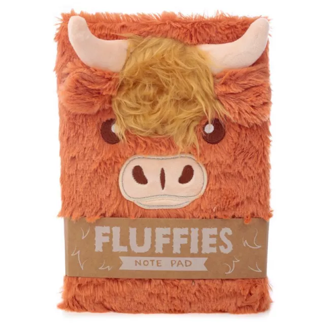 Highland Coo Fluffies Cow Notepad Notebook A5 Stationary School NEW