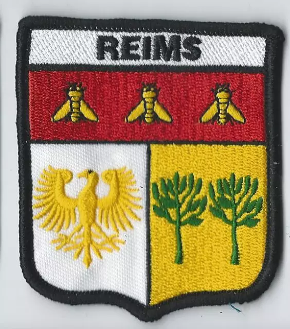 FRANÇAISE REIMS DU PAVILLON DU MONDE CREST PATCH besticktes Wappen