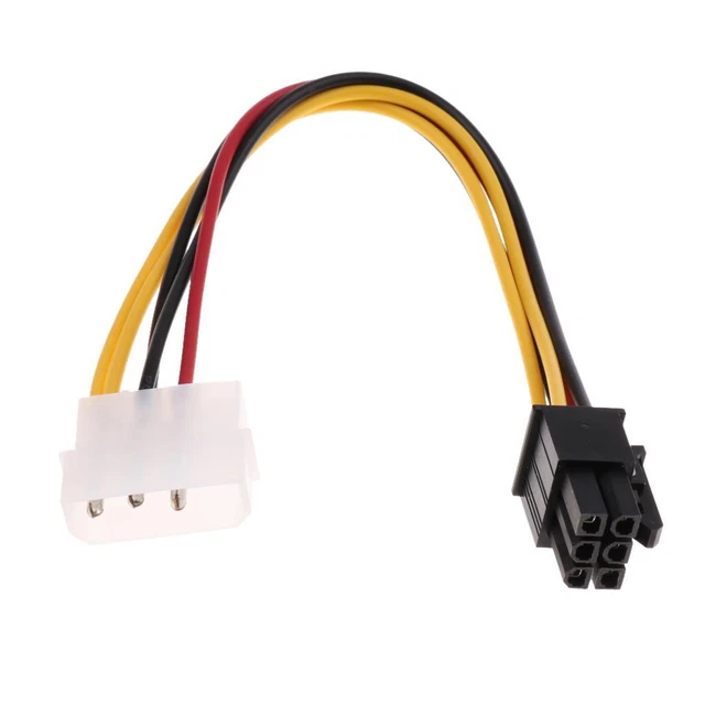 Aukson Câble Adaptateur R37 SATA Vers PCI-E, SATA 2 X 15 Broches Mâle Vers 8 Broches (6 2 Broches) PCI-Express Femelle Pour Carte Graphique - Câble
