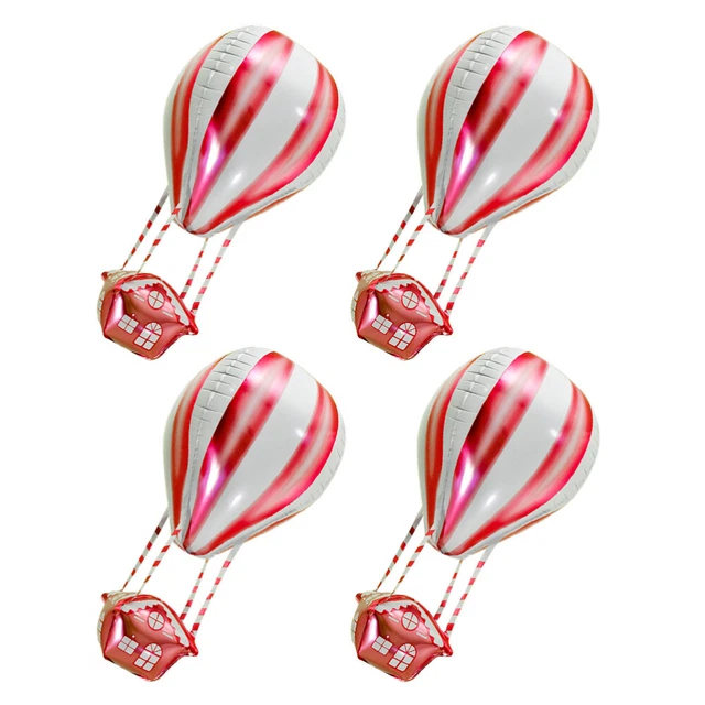 4 Pcs Hot Air Balloon Aluminum Film Baby Party Decorations Foil