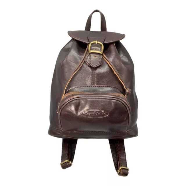 Maxwell Scott Sparano Backpack Bag Dark Brown Leather Handmade In Firenze Italy