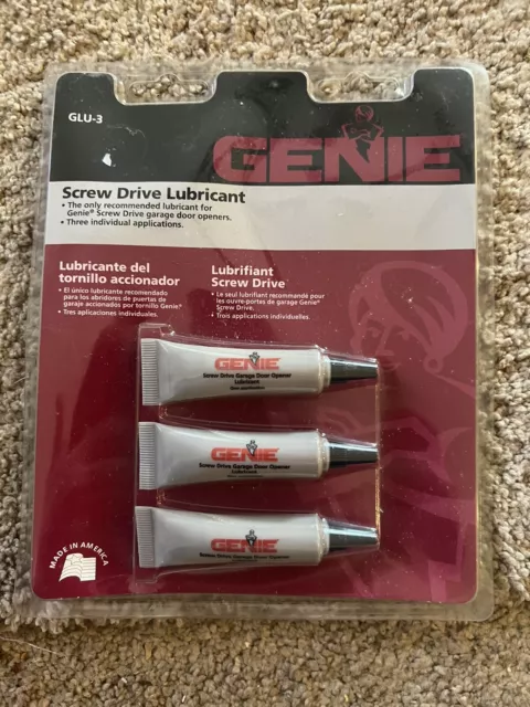 Genie Screw Drive Lube Reduce Noise Recommended Lubricant Garage 3-Pk .25oz Each