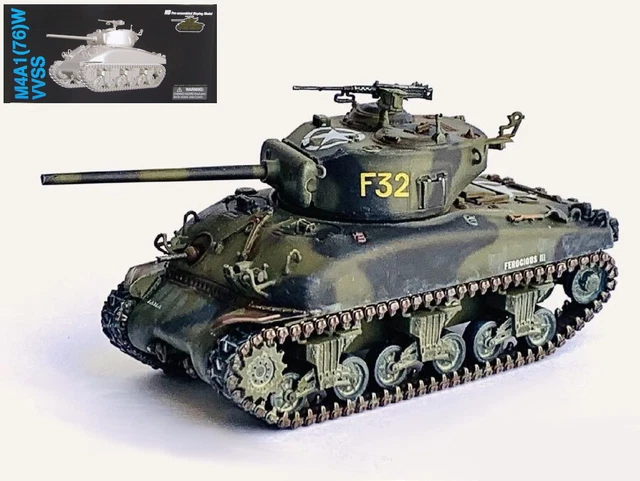 Char Sherman VVSS 1/72 – Trumpeter/Dragon – Monté Et Peint – Occasion