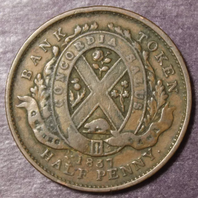 1937 Lower Canada Half Penny Token...............Lot 5434