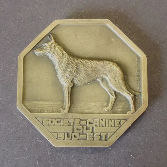 Médaille Chien Société Canine Midi Côte D'Azur - MED1821 - Argent Plaqué