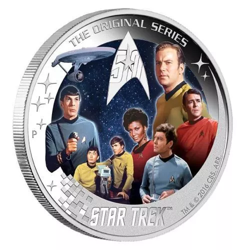 Star Trek U.S.S. Enterprise NCC-1701 Crew 2016 2oz Silver Proof Coin