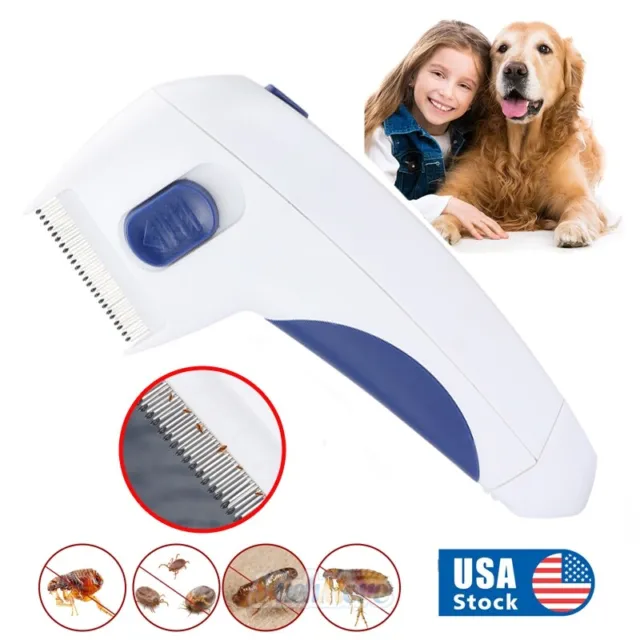 Professional Electric Flea Comb Dog Cat Pet Anti-insect Brush Safe Fleas Remover