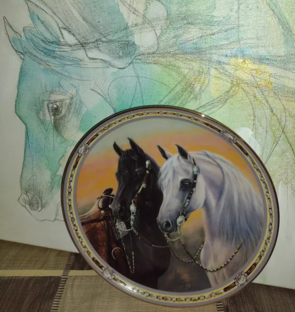 Susie Morton ON THE RANGE STANDING WATCH Porcelain Collector Horse Plate New