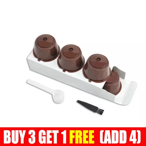 3pcs REFILLABLE COFFEE CAPSULE CUP FOR DOLCE GUSTO NESCAFE REUSABLE FILTER PODS