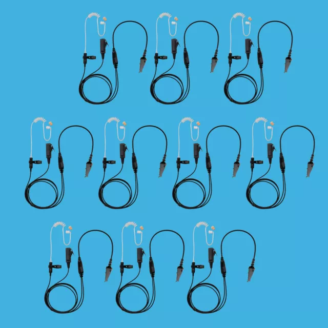 10X Police Clear Acoustic Tube 2-Wire Earpiece for Kenwood TK-290 TK-390 Radio