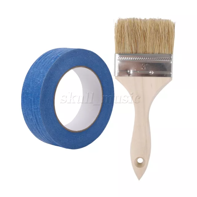 2 Pieces Professional Paint Brush 3" w/ Extended Handle & Painter's Tape 55yds