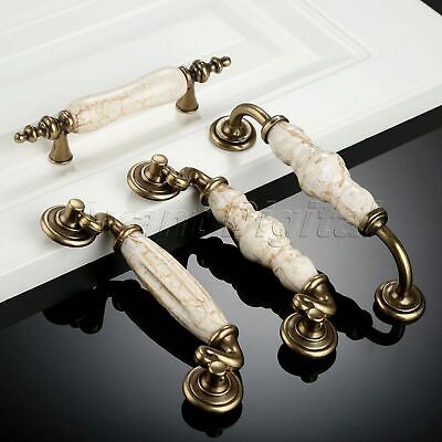 Luxury Marble Vein Ceramic Drawer Cabinet Knob Kitchen Wardrob Door Pull Handle