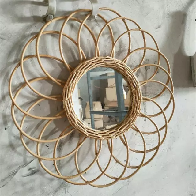 Suspendus Miroir En Rotin Miroir Mural Décor Boho En Osier