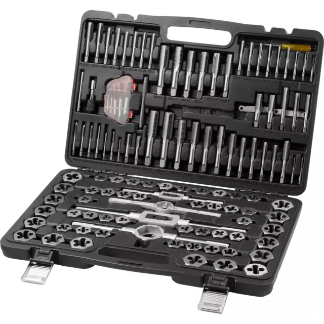 VEVOR Tap and Die Set 116Pcs Metric and SAE Size Bearing Steel Threading Tool