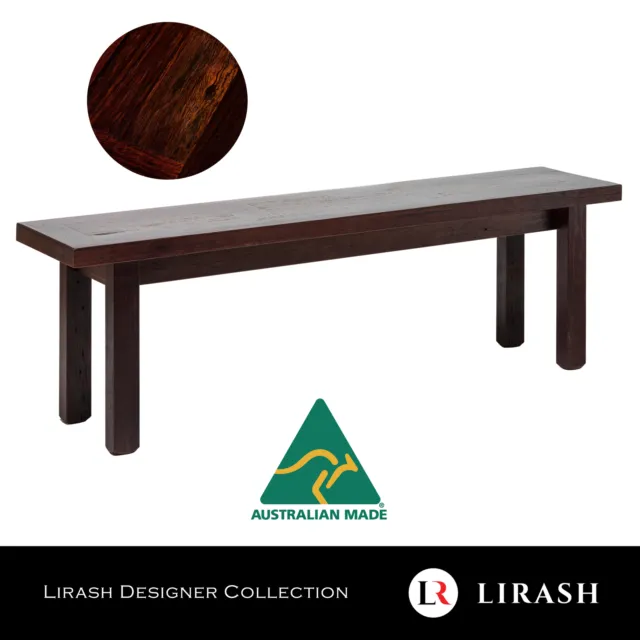 Dining Bench Wood Kitchen Seat Island Table Solid Australian Timber 1.5m Walnut