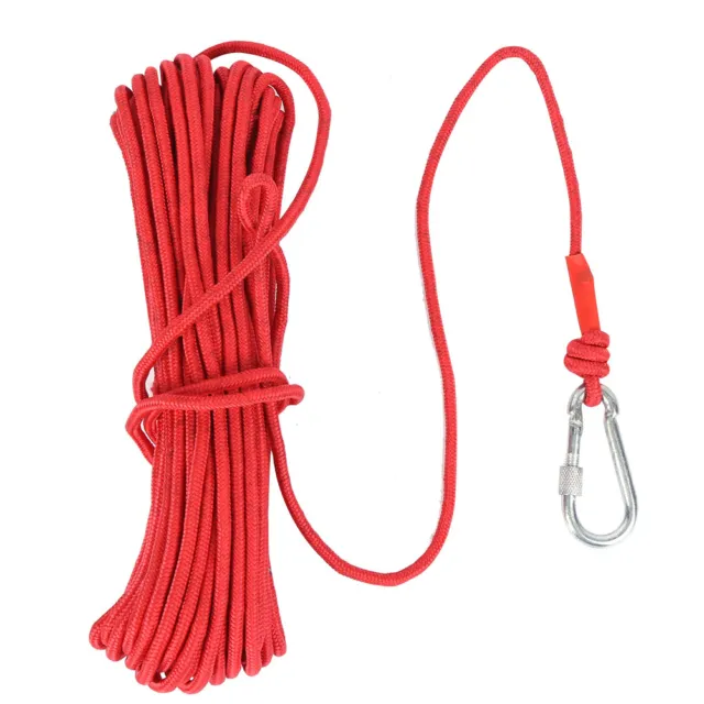 20M Fishing Strong Pull Force Treasure Hunting Salvage Rope With Carabiner MT8