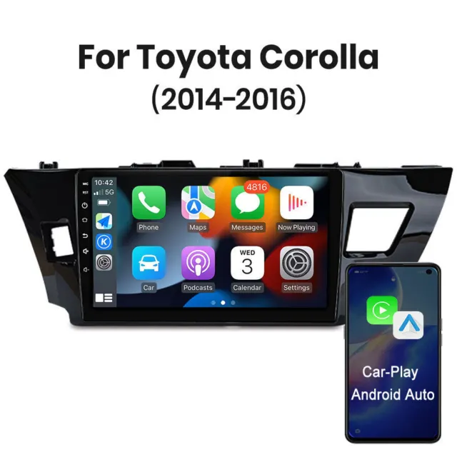 10" For Toyota Corolla 2014 2015 2016 Android 11 Car Stereo GPS Radio CarPlay FM
