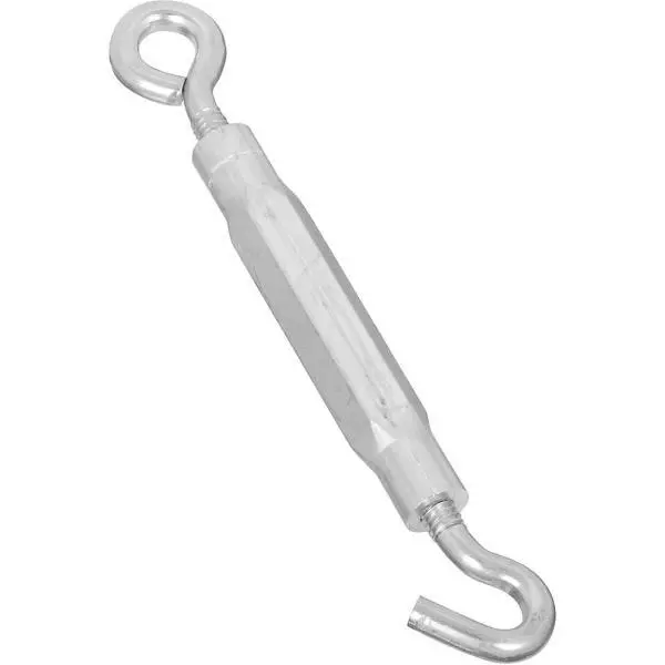 10 Pk Aluminum Body 6 1/2" Overall Open Steel Hook & Eye Turnbuckle N221853