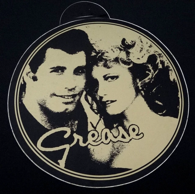 WERBEAUFKLEBER OLIVIA NEWTONJOHN Travolta Disco Grease Film 70er