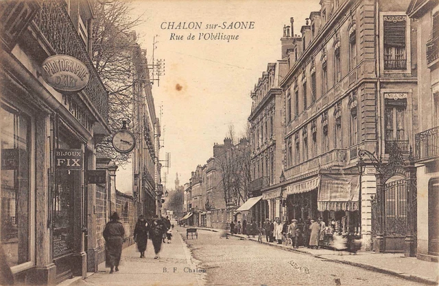 Cpa 71 Chalon Sur Saone Rue De L'obelisque
