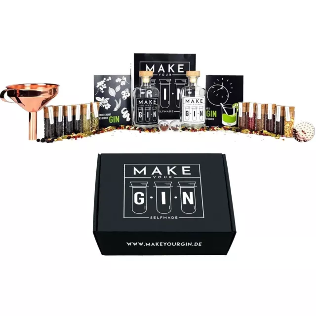 Make Your Gin Do it yourself Geschenkset mit Safran 12 Botanicals & Bar Trichter