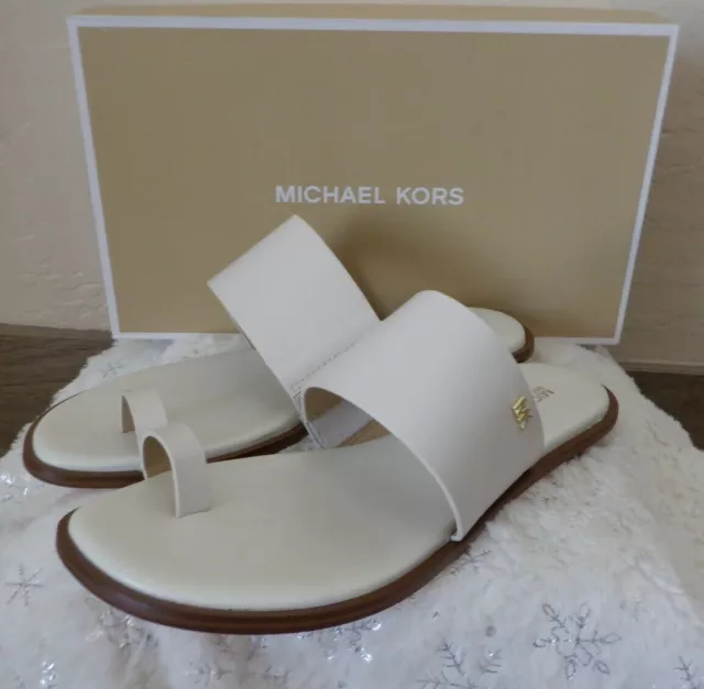 Michael Kors Mallory Light Brown Flat Sandal - Ferraris Boutique