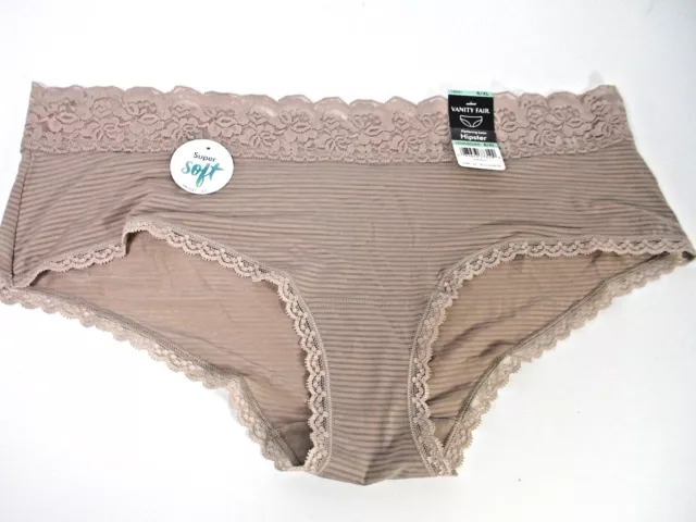 Vintage Panties - Vanity Fair Flattering Lace Coconut Hipster Panty 8/XL