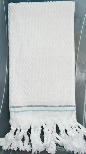 UGG SADIE MOONBEAM 100% Cotton Hand Towel Fringe 28”x16” New