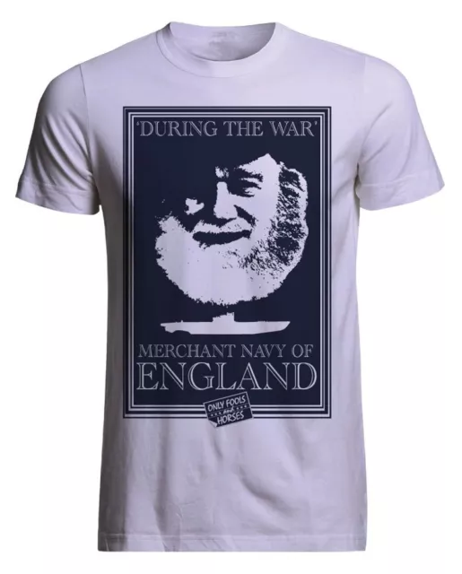Only Fools and Horses Uncle Albert Merchant Navy of England Official T Shirt