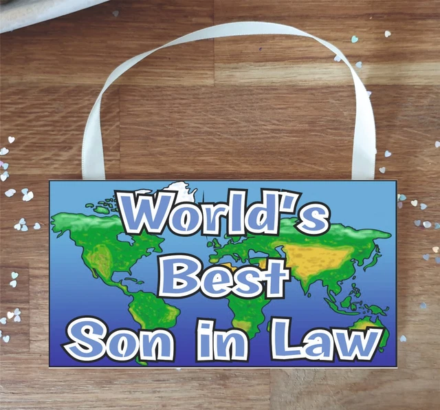 Schwiegersohn Plakette Geschenk - Das Beste der Welt - Spaß Neuheit Schild Geburtstag Geschenk