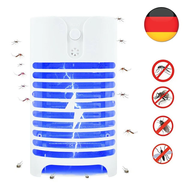 Elektrischer UV LED Insektenvernichter Lampe Fliegen Insektenfalle Steckdose