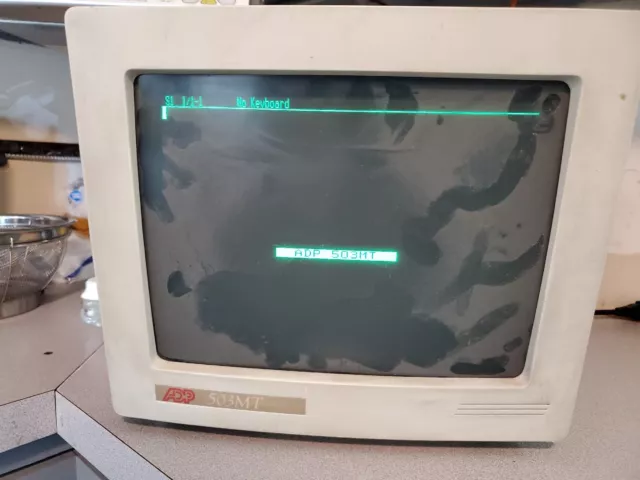 ADP 503MT Green Terminal Monitor Power Tested ONLY AS-IS