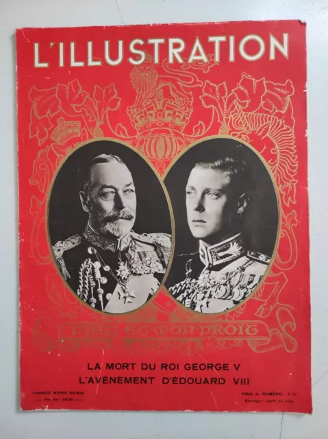 1936 - L’illustration N° Hors Série février - Mort du Roi Georges V