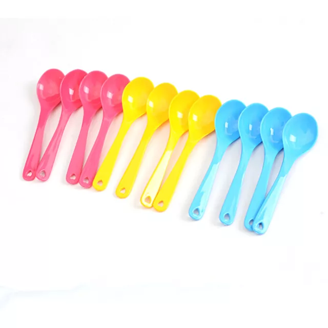 Juego de 12 piezas cucharas de alimentación para bebés seguras para niños pequeños de entrenamiento cuchara de comida ^JQ