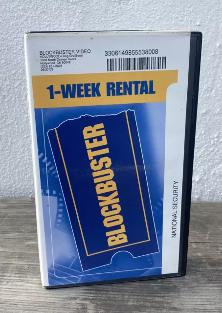 Blockbuster Video National Security VHS Clamshell Rental Case & Tape Rare HTF