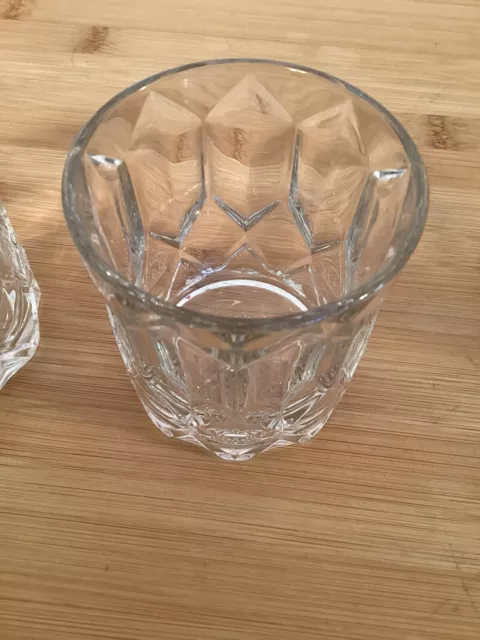 2 Crown Royal Diamond Panel Pattern Whiskey Rocks Glasses 3