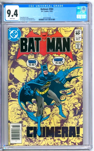 Batman 364 CGC Graded 9.4 NM Newsstand DC Comics 1983