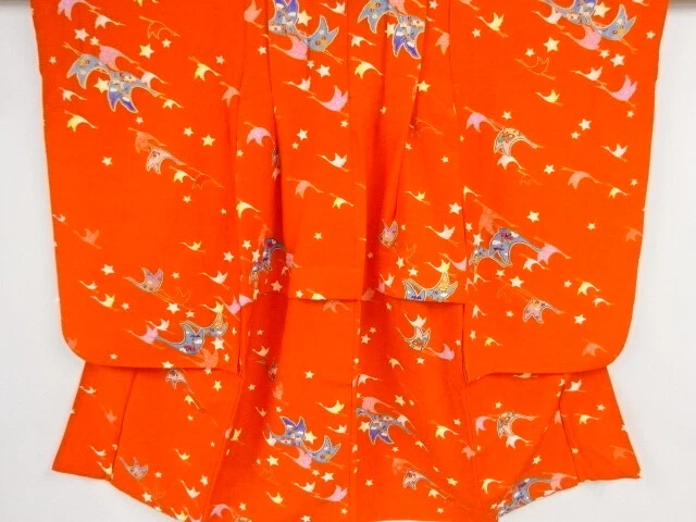 36224# Japanese Kimono / Kimono For Girls / Cranes & Stars