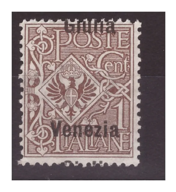Venezia Giulia 1919 - Cent 1 Sopr. Inverted. New