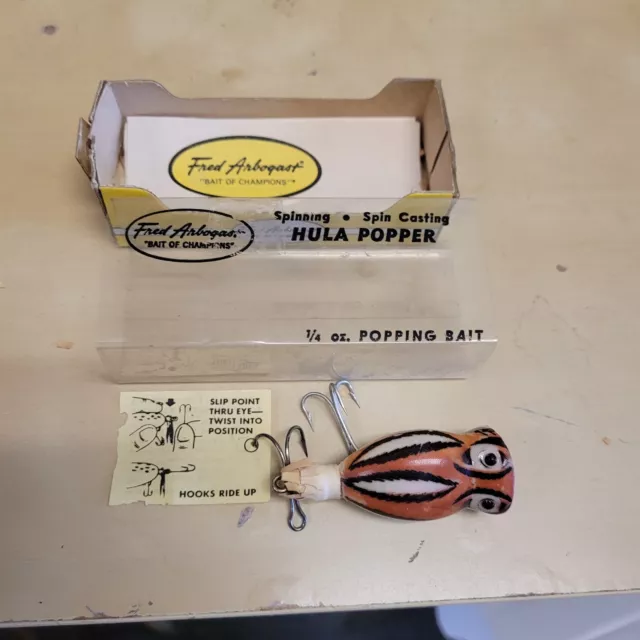 FRED ARBOGAST HULA Popper Fishing Lure Old Fishing Lures $9.99 - PicClick